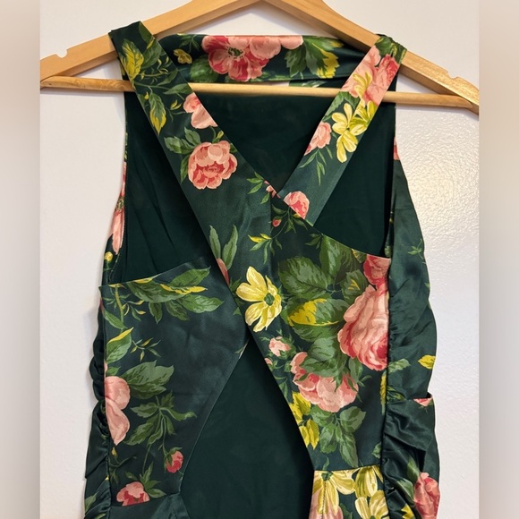 Reformation Anaiis Silk High Neck Maxi Dress Size 2 - Picture 5 of 7